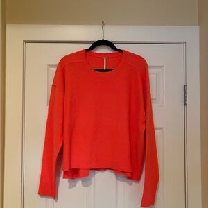 Free People Luna Crew Neck Sweater Size Small - Bright Pink